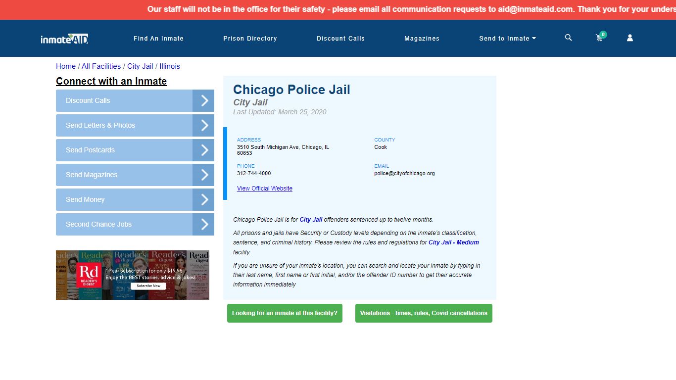 Chicago Police Jail | Inmate Locator